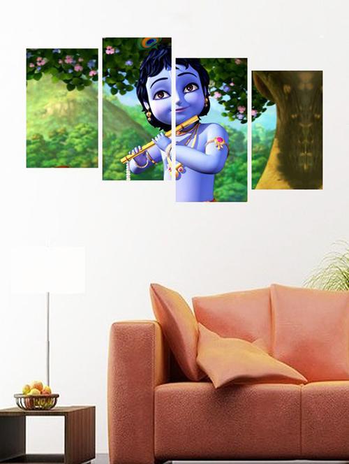 impression wall krishna 4 pieces vinyl wall stickers - 13429916 - Very Small Image - 1