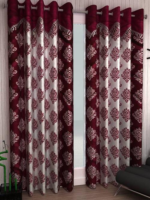home fantasy set of 2 designer long door curtain - 13430468 - Very Small Image - 1
