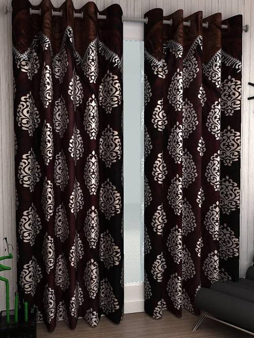 home fantasy set of 2 designer long door curtain - 13430474 - Very Small Image - 1