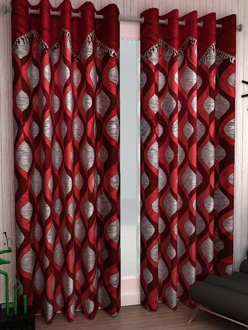 home fantasy set of 2 designer long door curtain - 13430475 - Very Small Image - 1