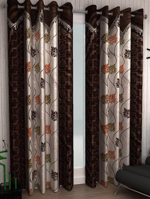 home fantasy set of 2 designer long door curtain - 13430476 - Very Small Image - 1