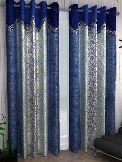 home fantasy set of 2 designer long door curtain - 13430480 - Very Small Image - 1