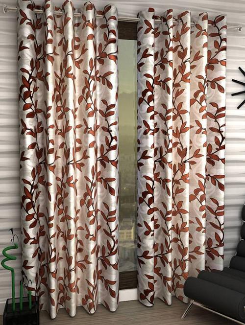home fantasy set of 2 printed long door curtain - 13430598 - Very Small Image - 1