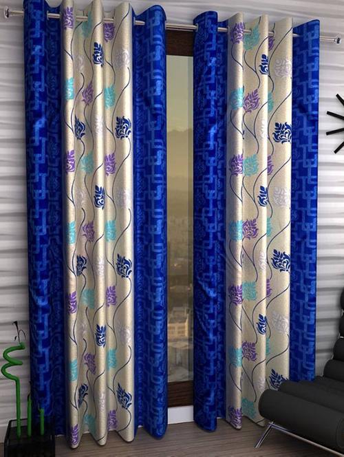 home fantasy set of 2 printed long door curtain - 13430602 - Very Small Image - 1