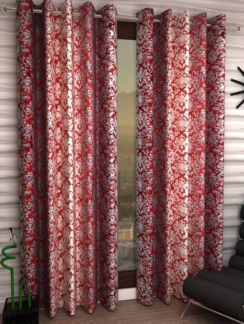 home fantasy set of 2 printed long door curtain - 13430615 - Very Small Image - 1