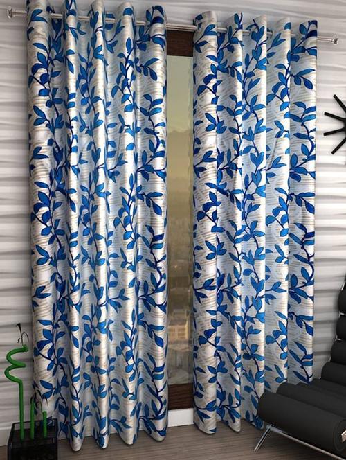 home fantasy set of 2 printed long door curtain - 13430622 - Very Small Image - 1