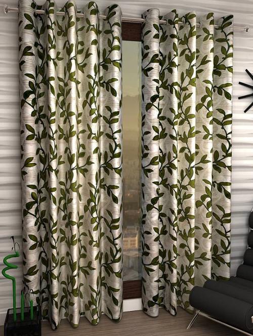 home fantasy set of 2 printed long door curtain - 13430623 - Very Small Image - 1
