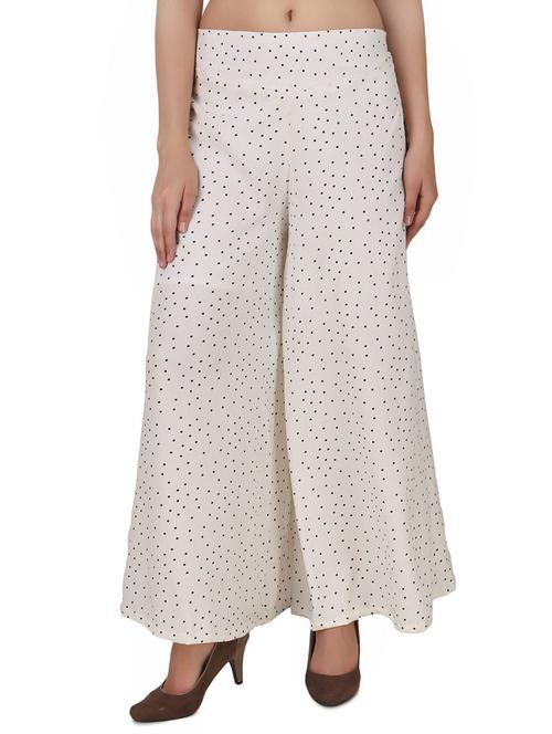 white printed palazzo - 13430785 - Very Small Image - 1