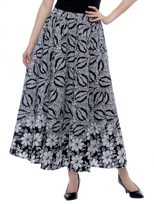 black printed cotton skirt - 13430988 - Very Small Image - 1