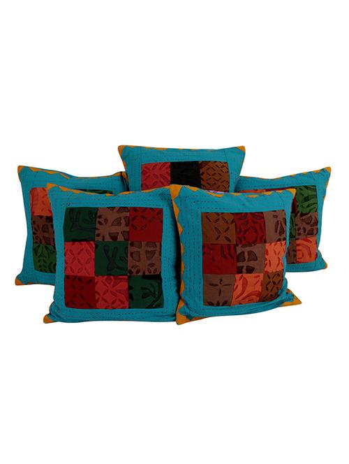 rajrang set of 5 cotton cushion cover - 13434110 - Very Small Image - 1