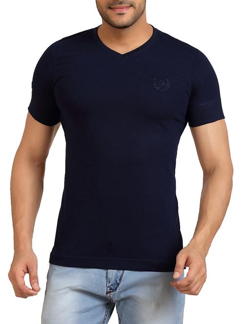 dark blue cotton tshirt - 13434470 - Very Small Image - 1