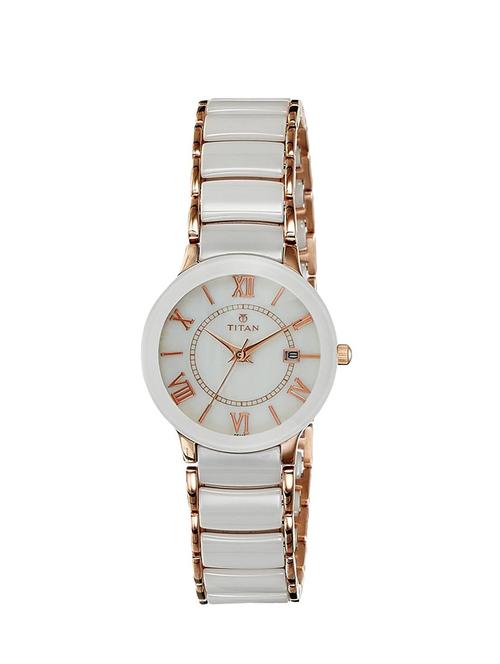 titan ceramic analog white dial women's watch - 95016wd02j - 13437075 - Very Small Image - 1