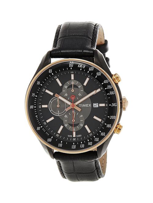 timex e-class chronograph black dial men's watch - t2n158 - 13437509 - Very Small Image - 1