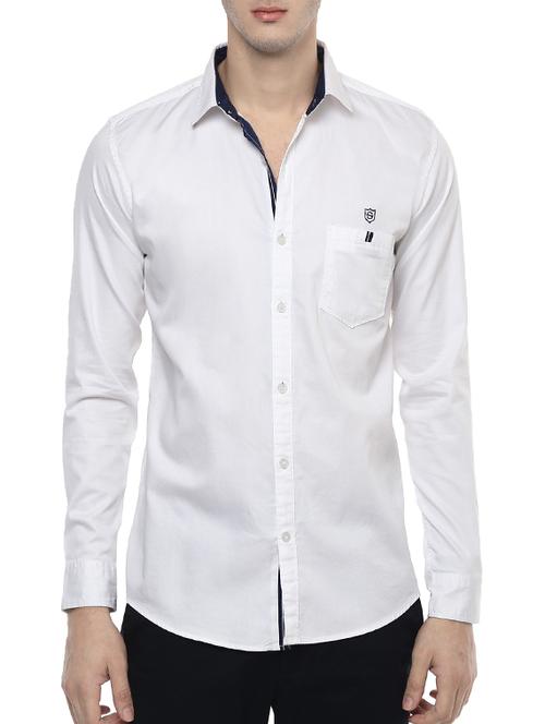 white cotton casual shirt - 13437677 - Very Small Image - 1