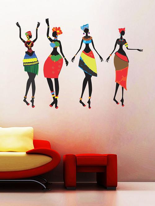 impression wall retro ladies in a row wall stickers - 13437736 - Very Small Image - 1