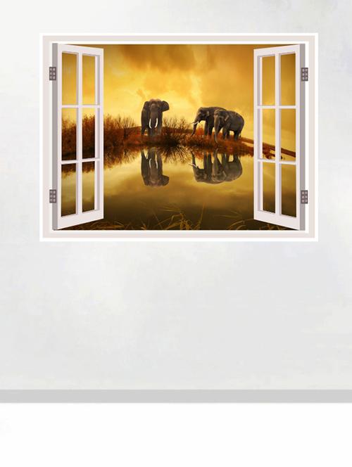 impression wall window illusion sticker - 13437742 - Very Small Image - 1