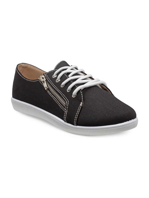 black canvas laceup sneakers - 13437853 - Very Small Image - 1