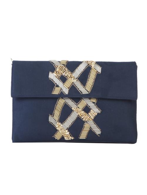 blue suede clutch - 13438041 - Very Small Image - 1