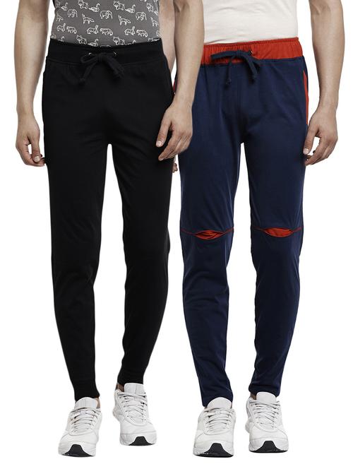 multi colored set of 2 cotton track pant - 13443022 - Very Small Image - 1