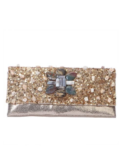silver leather clutch - 13444297 - Very Small Image - 1