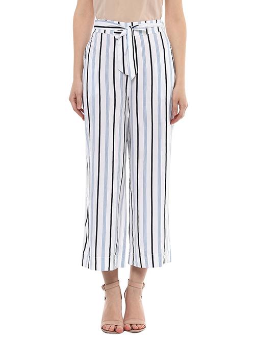 white striped viscose palazzo - 13444567 - Very Small Image - 1