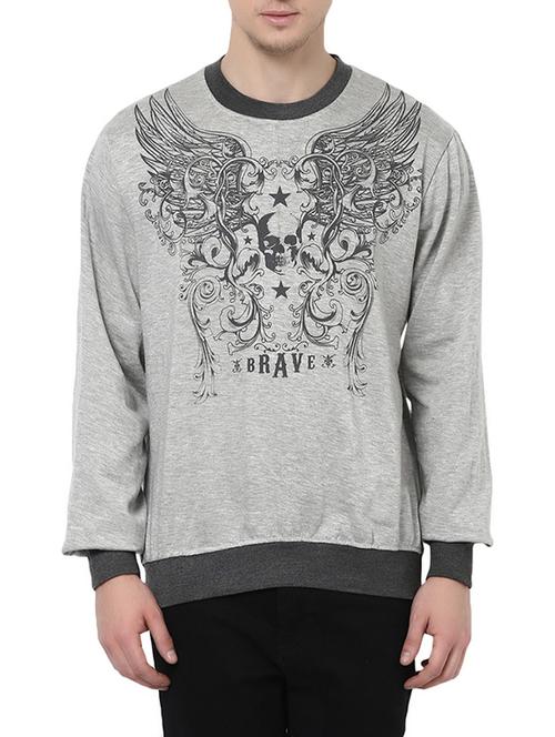 grey printed polyester sweatshirt - 13445355 - Very Small Image - 1