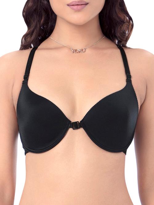lace detail front open bra - 13445617 - Very Small Image - 1
