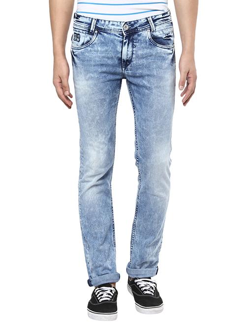 blue cotton washed jeans - 13445812 - Very Small Image - 1