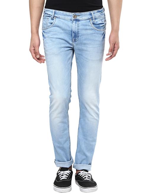 blue cotton washed jeans - 13445826 - Very Small Image - 1