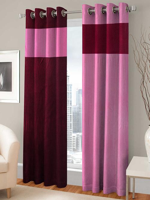 trendz home furnishing cursh design curtains (set of 2) - 13447552 - Very Small Image - 1