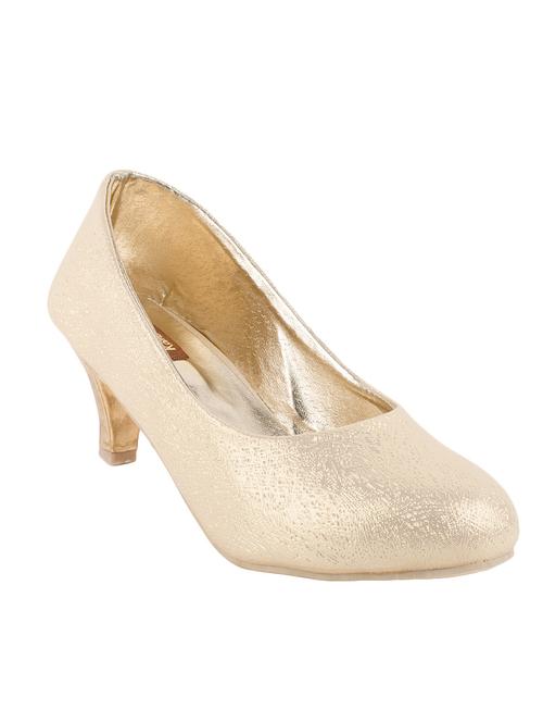 gold leatherette slip on pumps - 13447883 - Very Small Image - 1