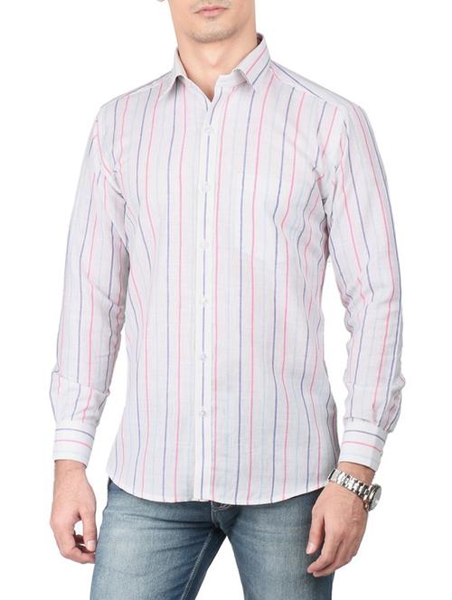 white striped casual shirt - 13449960 - Very Small Image - 1