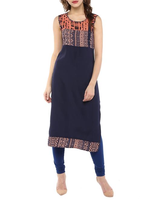 printed straight kurta - 13451435 - Very Small Image - 1