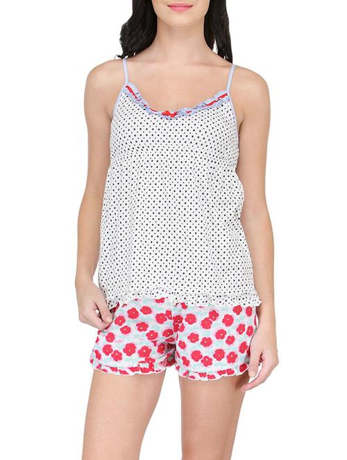 multi colored cotton shorts nightwear set - 13451705 - Very Small Image - 1