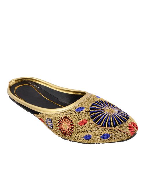 multi colored embroidered slip on jutis - 13454198 - Very Small Image - 1