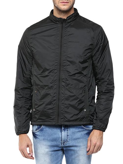 black polyester casual jacket - 13454875 - Very Small Image - 1