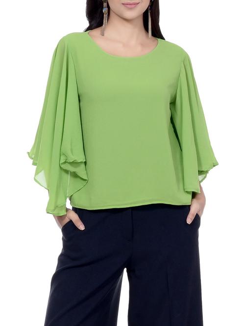 green viscose regular top - 13455265 - Very Small Image - 1