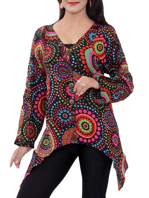 multicolored cotton printed top - 13455403 - Very Small Image - 1