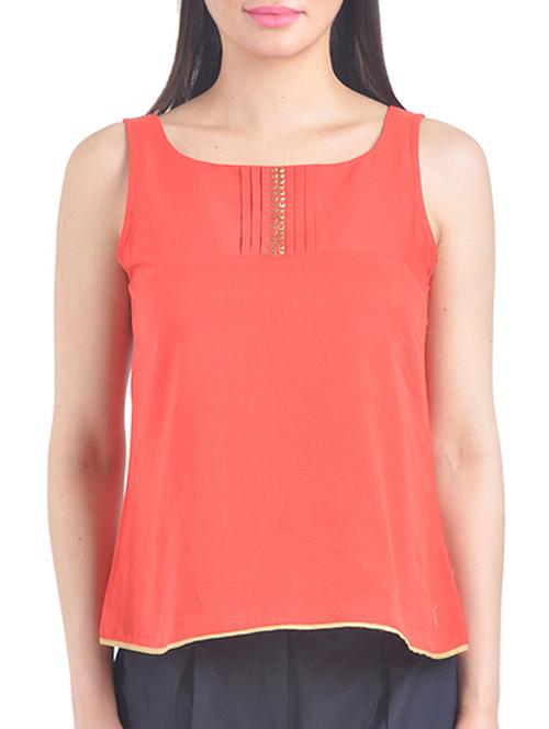 orange cotton regular top - 13457930 - Very Small Image - 1
