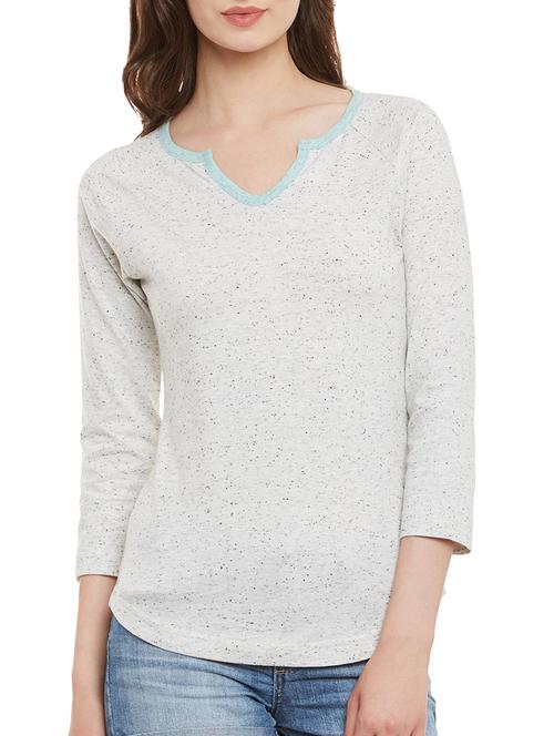 solid grey cotton top - 13458784 - Very Small Image - 1