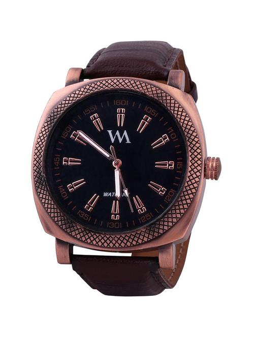 watch me brown leather watch for men watch meal-104 - 13459287 - Very Small Image - 1