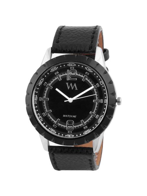 watch me black men genuine leather swiss wrist watch watch me-0061-bkbkx - 13459340 - Very Small Image - 1