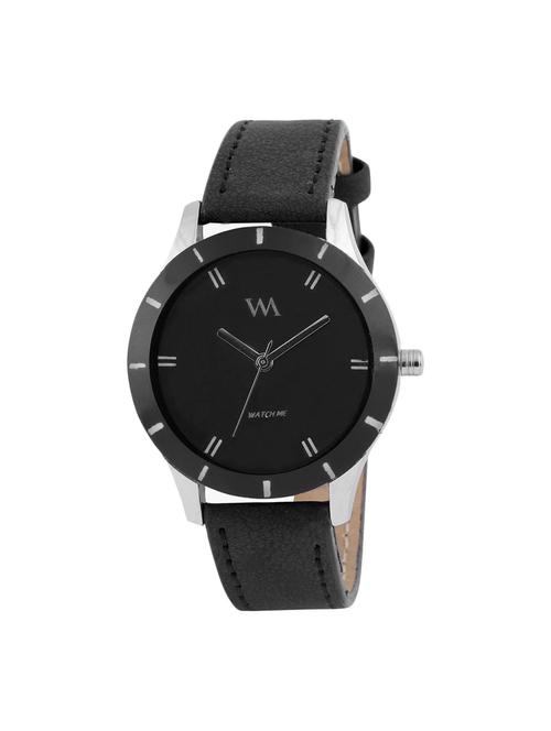 black men genuine leather swiss wrist watch by watch me-0006x - 13459346 - Very Small Image - 1