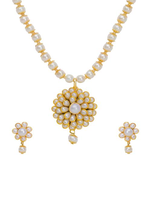 white metal short necklace - 13461183 - Very Small Image - 1