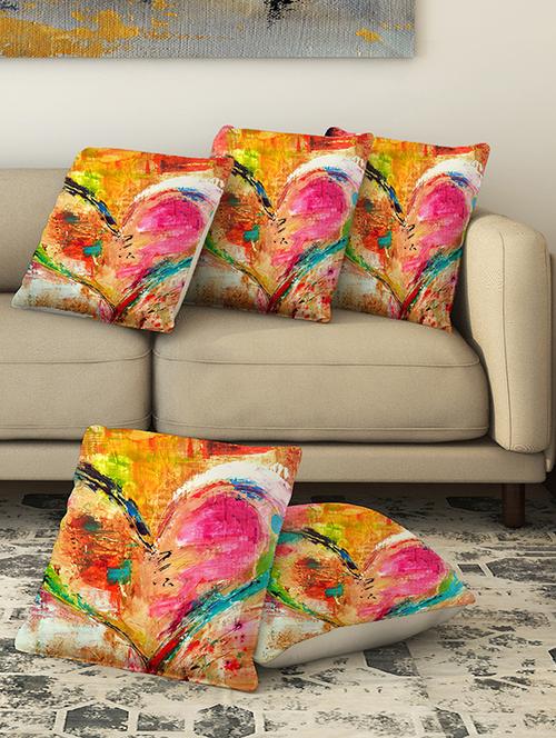 la verve digital printed cotton cushion cover - 13461932 - Very Small Image - 1