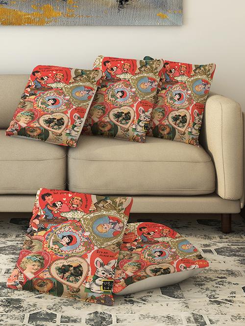 la verve digital printed cotton cushion cover - 13461935 - Very Small Image - 1