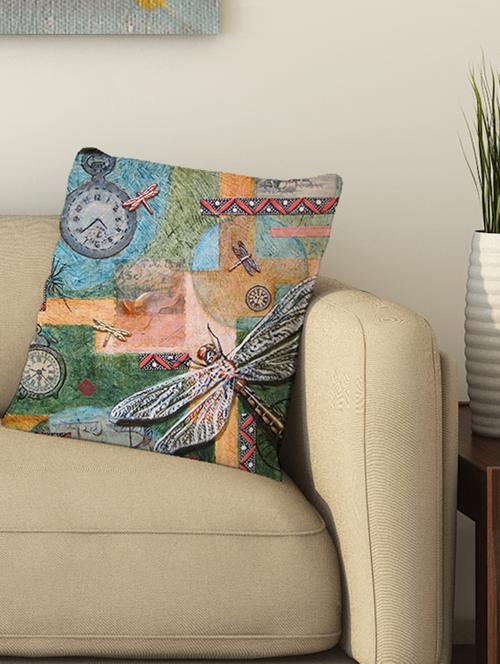 la verve digital printed cotton cushion cover - 13461942 - Very Small Image - 1