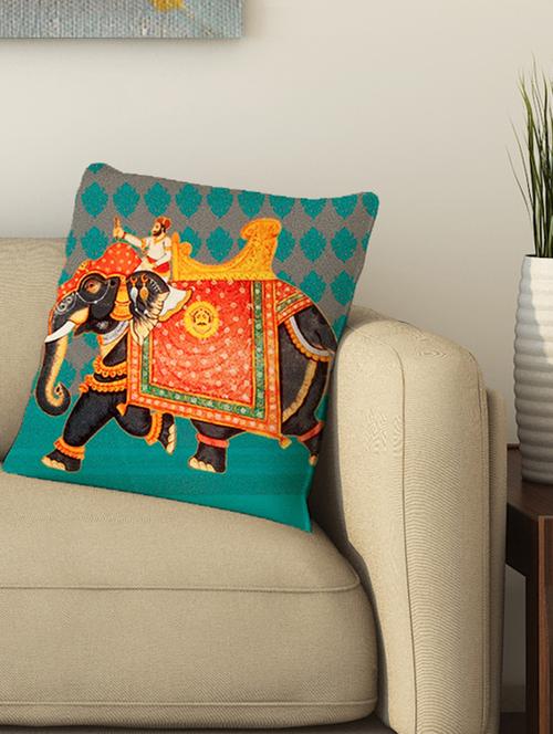 la verve digital printed cotton cushion cover - 13461943 - Very Small Image - 1