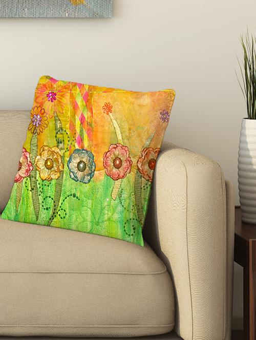 la verve digital printed cotton cushion cover - 13461946 - Very Small Image - 1