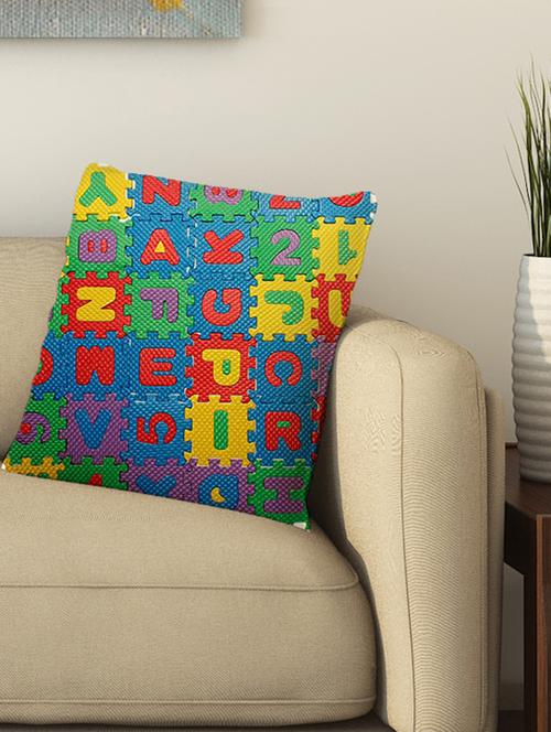 la verve digital printed cotton cushion cover - 13461957 - Very Small Image - 1